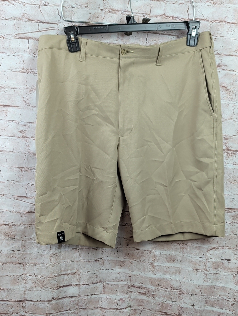 Pga Tour Men's Flat Front Shorts in Khaki Sz 36 New Nwt